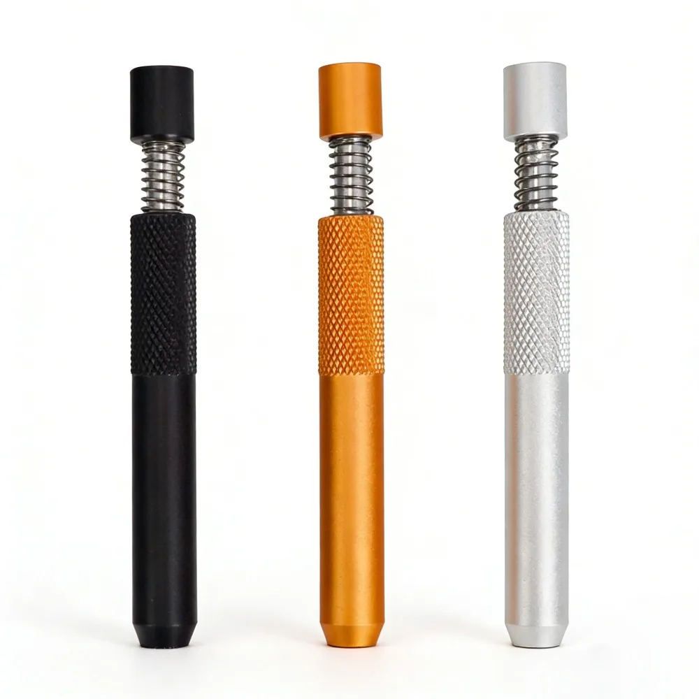 

78mm Hollow Aluminum Alloy Spring Straw Creative Design Water Tube Festival Gift Smoking Accessory