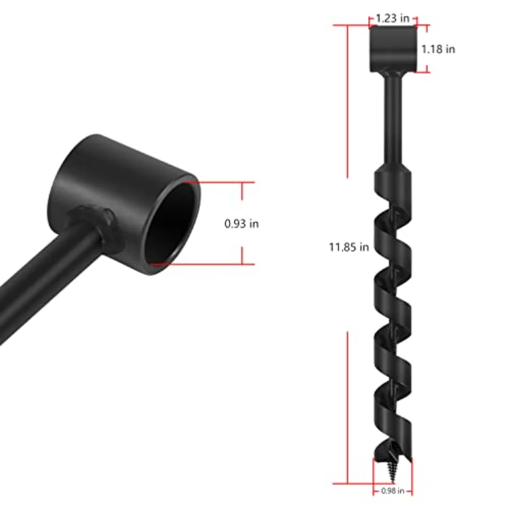 Auger Drill Bit Reaming Drill Extended Twist Length Right-hand Tapered Screw Self-tapping Tapered Tip For Camping