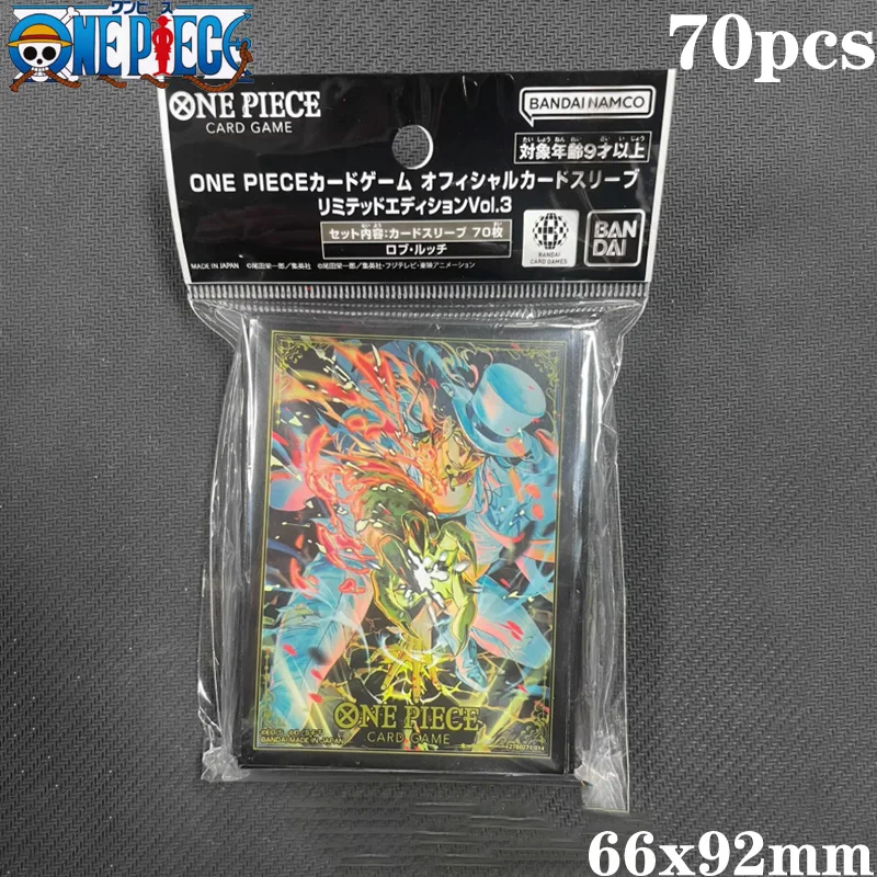 

Hot One Piece Card Sleeves 70pcs 66x92mm Official Rob Lucci Anime Protective Sleeves Collectible Gift for Children TCG Players