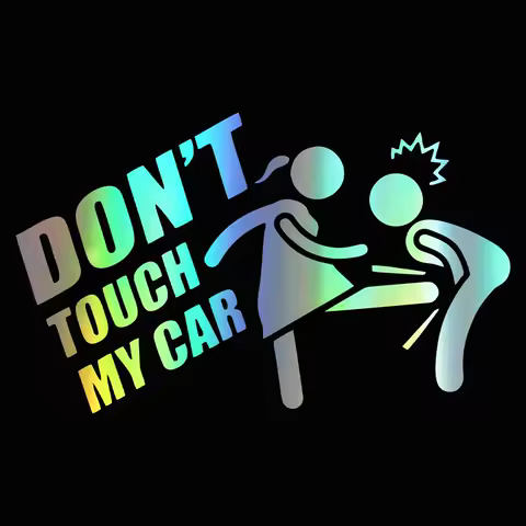 Funny Don't Touch My Car Sticker Automobiles Accessories Vinyl Decals for BMW VW Audi Octavia Gt