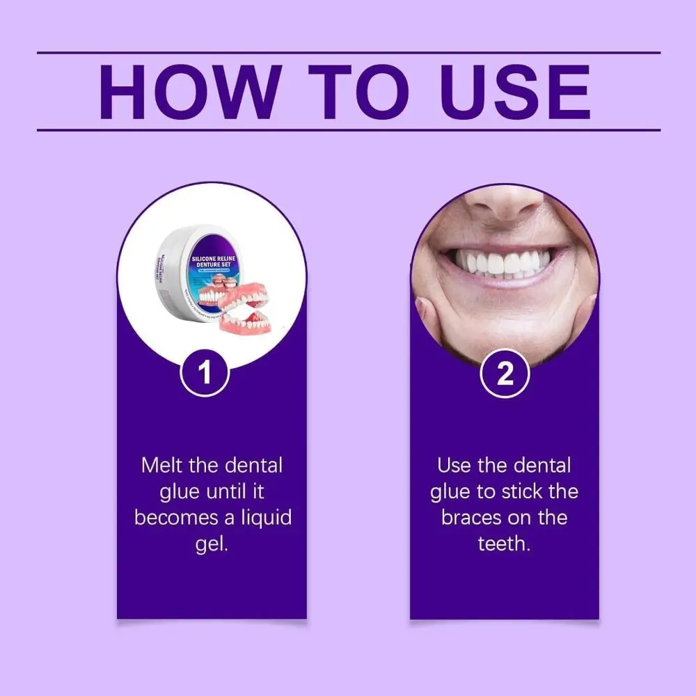 Silicone Reline Denture Set Silicone Denture Soft Silicone Denture Reline Kit Veneers in Teeth Teeth Comfort Fit