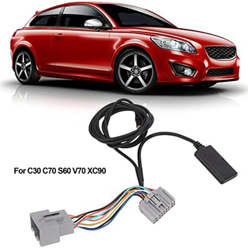 

2Pcs Car 14Pin Bluetooth Module Music Adapter Aux Audio Cable For Volvo C30 C70 S40 S40 S60 S70 S80 V40 V50 V70 XC70 Durable