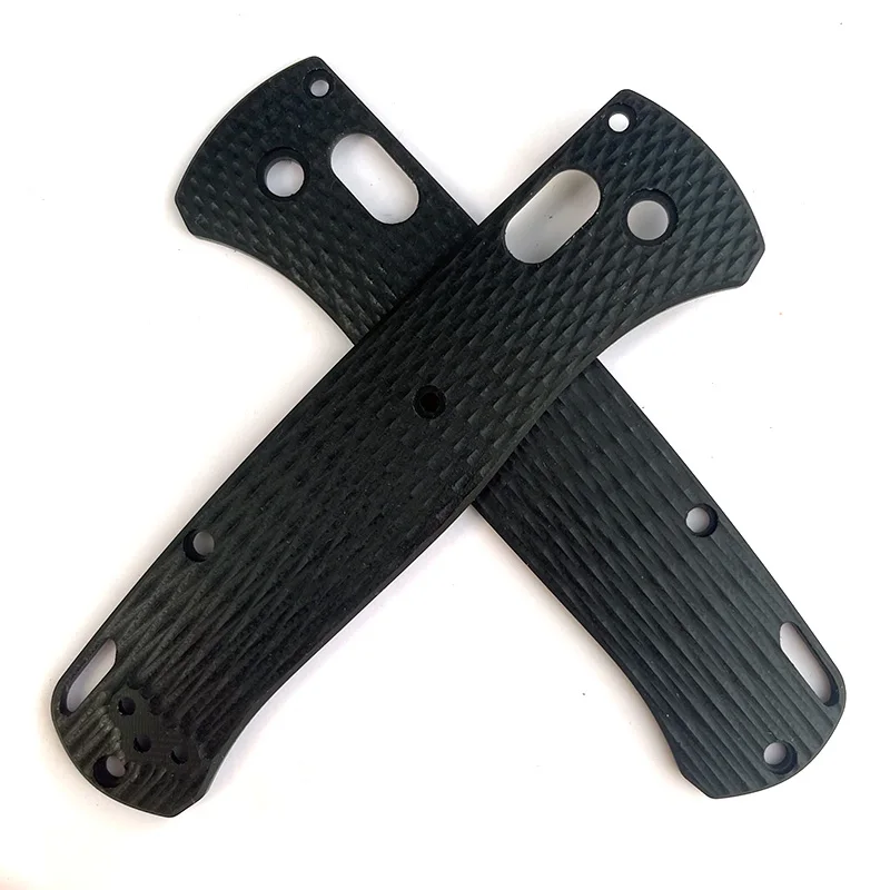 1pair G10 Material CNC Diamond Pattern Handle Patch for BM Bugout 535 Folding Knife DIY Modification Patch Material Accessories