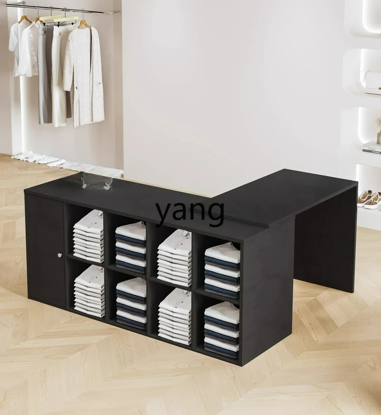 LTT clothing store black Nakajima platform display table display case