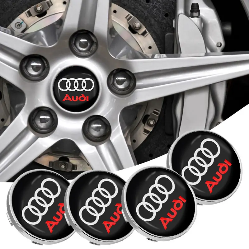 

Car Wheel Center Hub Caps Sticker Emblem Accessories for Audi QUTTRO RS Q3 Q7 S3 S4 S5 A3 A4 B8 8P 8V A6 C7 A5 Q5 B7 B6 B9 SLINE