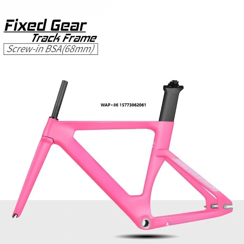 

Carbon Track Bike Frame Set 700*28C Single Speed Carbon Fiber Road Frameset Fixed Gear Road Carbon Frame 700C 49CM/60CM