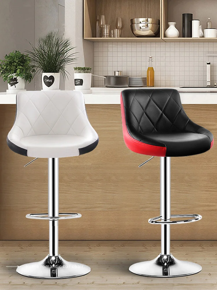 

Nordic High Stools Adjustable Kitchen Lift Backrest Bar Chair Swivel Bar Counter Sofa Chairs Bar Banks Dining Seat Bar Furniture