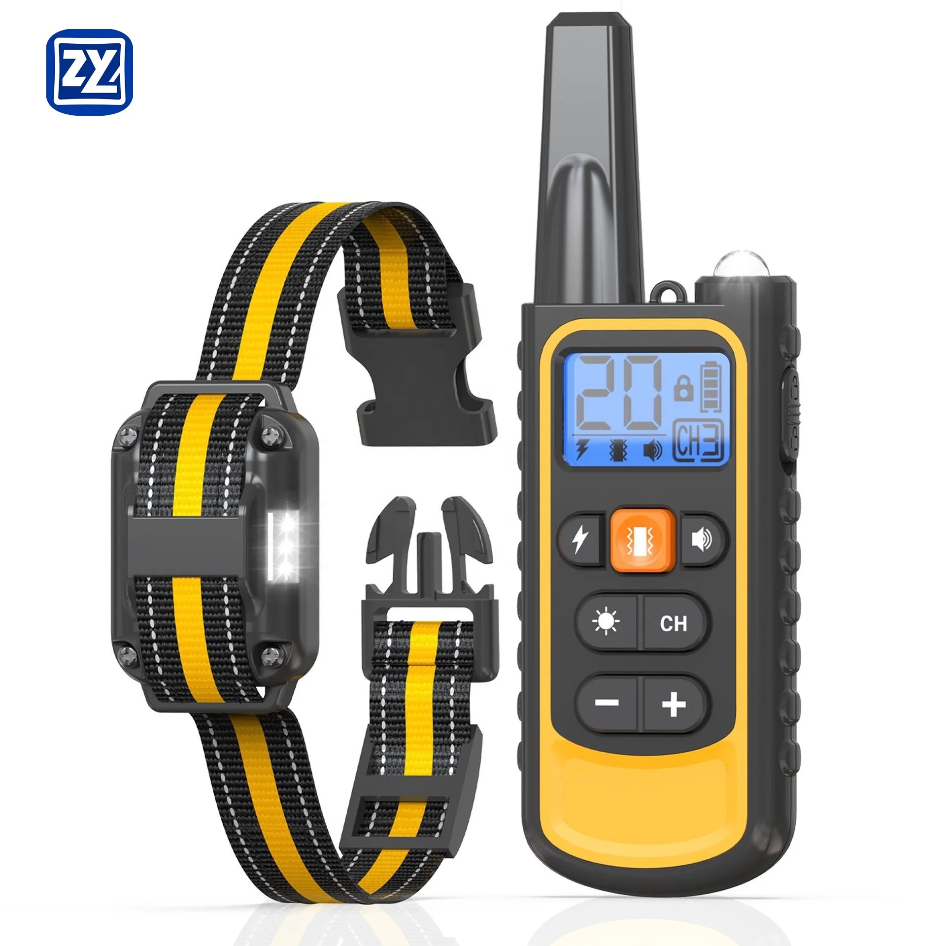 

USMILEPET Factory Wholesale 2-in-1 Dog Shock Collar Smart Anti Barking Dog Training Collar IP67 Waterproof for Pet Training