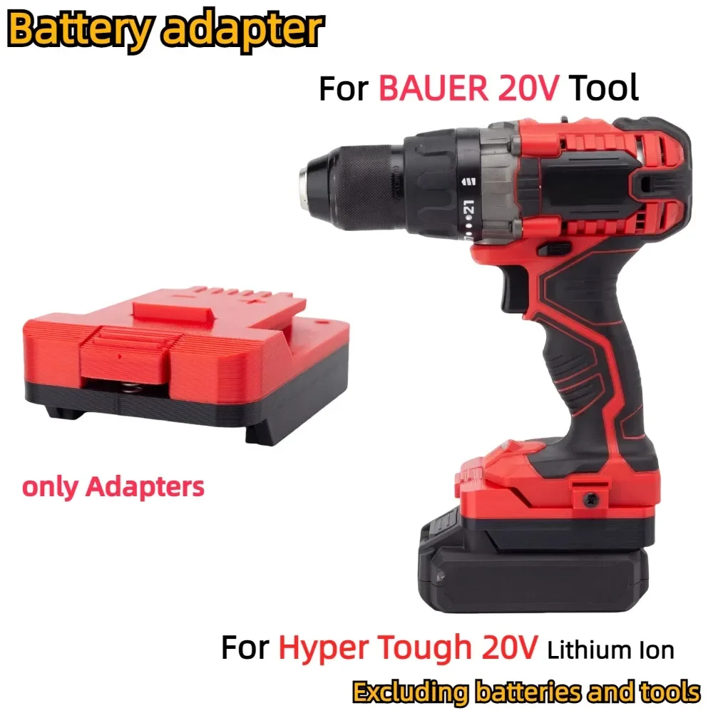 For Hyper Tough 20V Lithium Battery TO for BAUER 20V Battery Series Cordless Drill Tool Battery Adapter/Converter (Only Adapter)