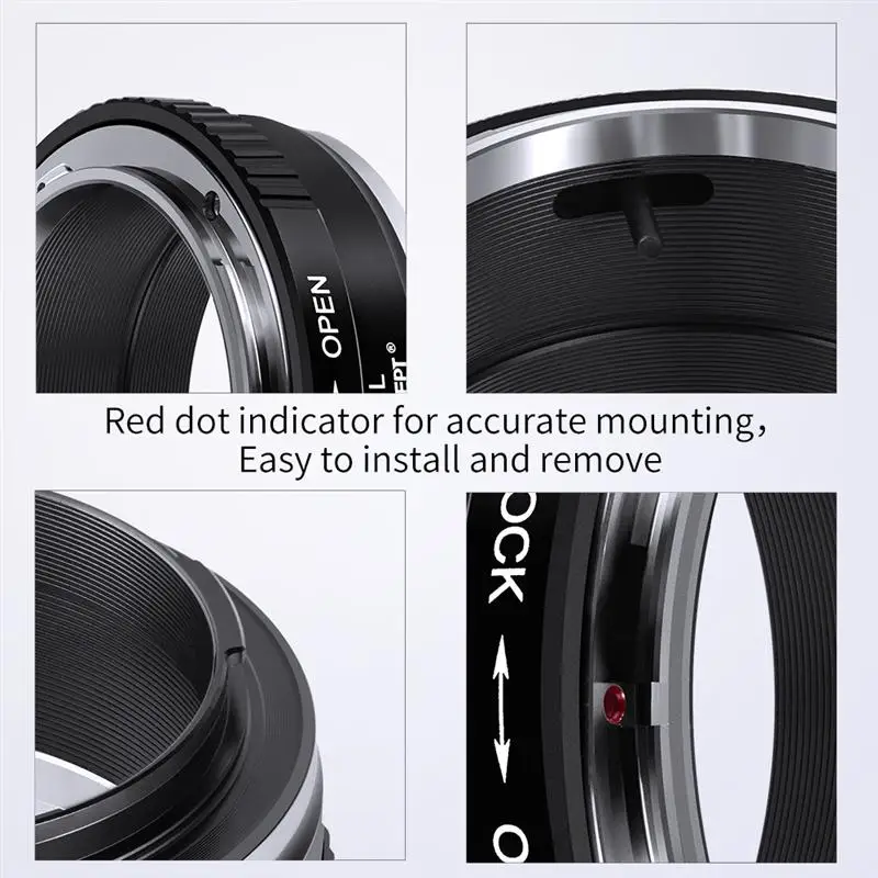 K&F CONCEPT FD-L FD Lens to L Mount Adapter Ring for Canon FD FL Mount to Sigma Leica Panasonic L mount Camera