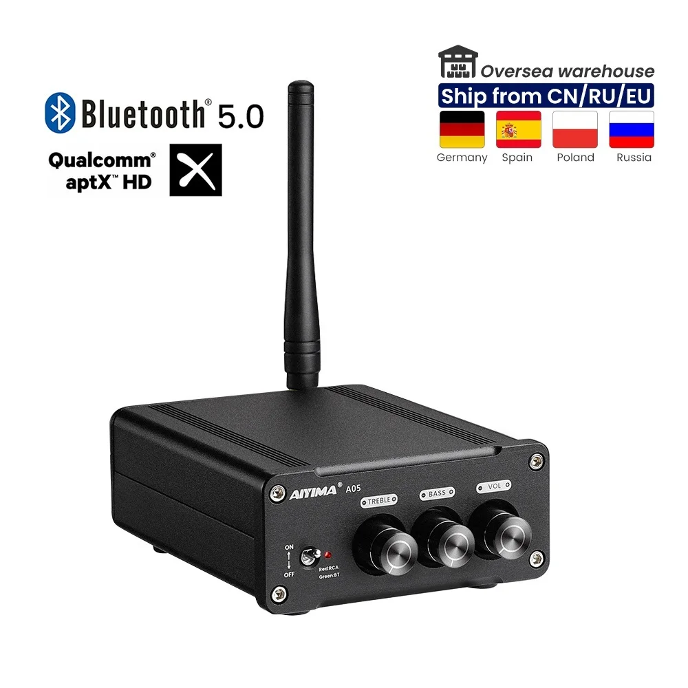 

Усилитель звука Top Audio A05 Bluetooth TPA3221 100 Вт QCC3034 APTX Mini HiFi стерео класса D усилитель мощности с высокими басами для динамика