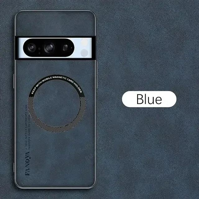 Soft PU Skin With Magnetic Protective Back Case For Google Pixel 9A 9 Pro XL 8A 7A 6A 8 7 6 Pro 5G PU+TPU Phone Shell Cover