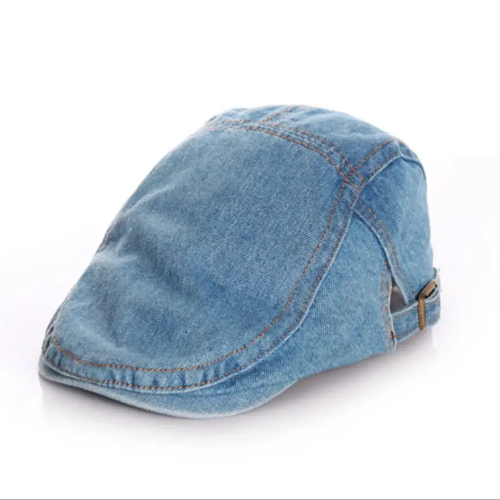 Verstellbare Unisex-Kinder-Denim-Baskenmütze, weich, modisch, für Kleinkinder, Kinder, Efeu-Mütze, Jungen und Mädchen