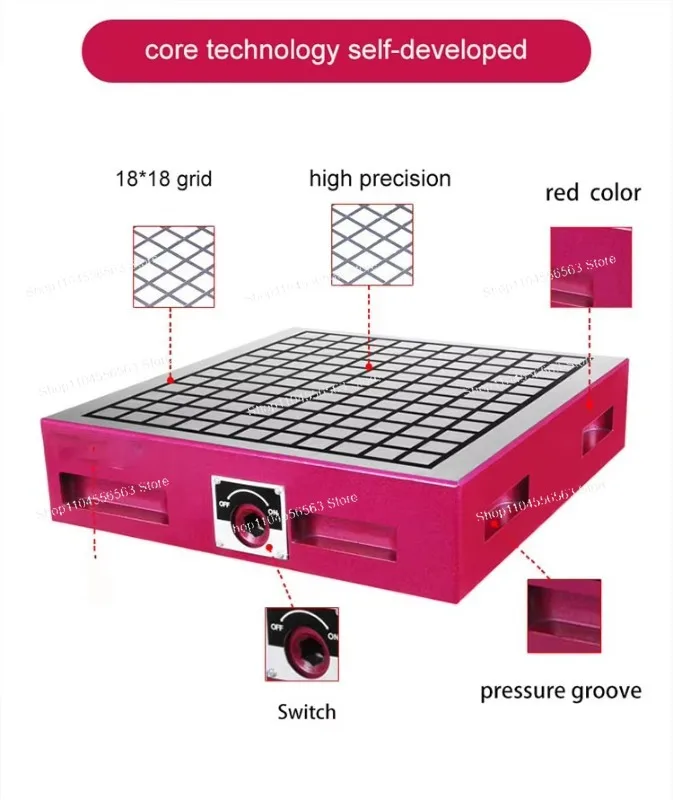 300*400 Permanent Magnet Suction Cup Worktable for CNC Machine Tools