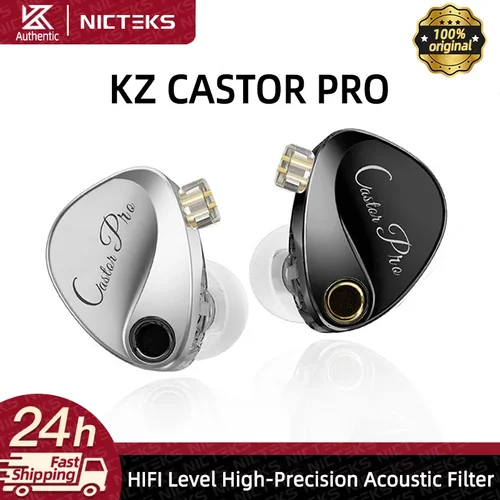 KZ Castor PRO auriculares intrauditivos con cable controladores dinámicos auriculares sintonizables de alta gama sonido HIFI auriculares de graves IEM auriculares para juegos