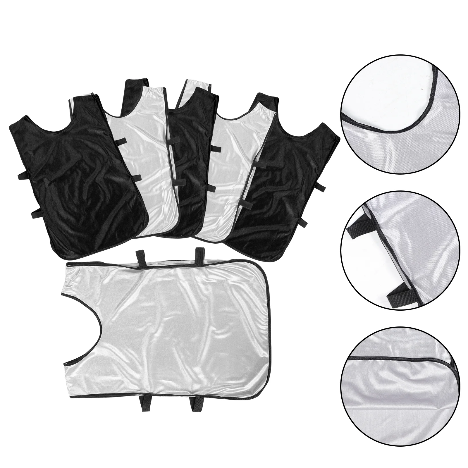 6 Pcs Football Training Vest Form-fitting Jerseys Soccer Costume Pennies Basketball Open-sided Vests Polyester