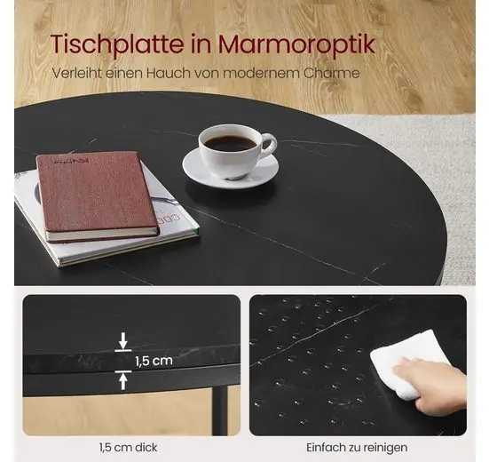 Vasagle Salontafel Woonkamer Tafel Sofa Tafel Voor Woonkamer Met Glazen Blad