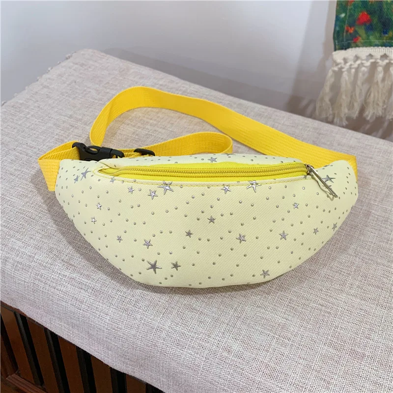 Star Nylon Small Crossbody Bag - Shoulder Bag with Light and Simple Design, Multi-functional Print Waist Bag