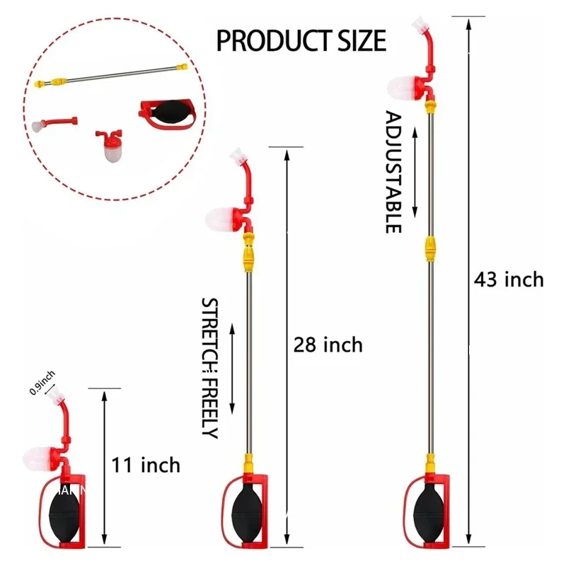 مناسبة لـ nuevo polinador agricosolarecolector polvo Tierra de diatomeas،pulverizador polvo multifunction73-109Cm