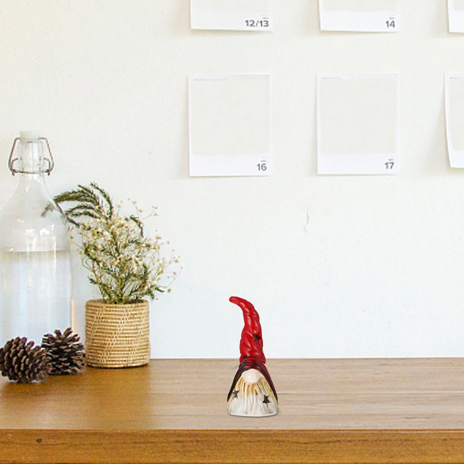 

Christmas Ceramic Wreaths Elder Lighted Xmas Desktop Luminous Night Festival Xmas Night Lamp Gifts Decor Craft Home