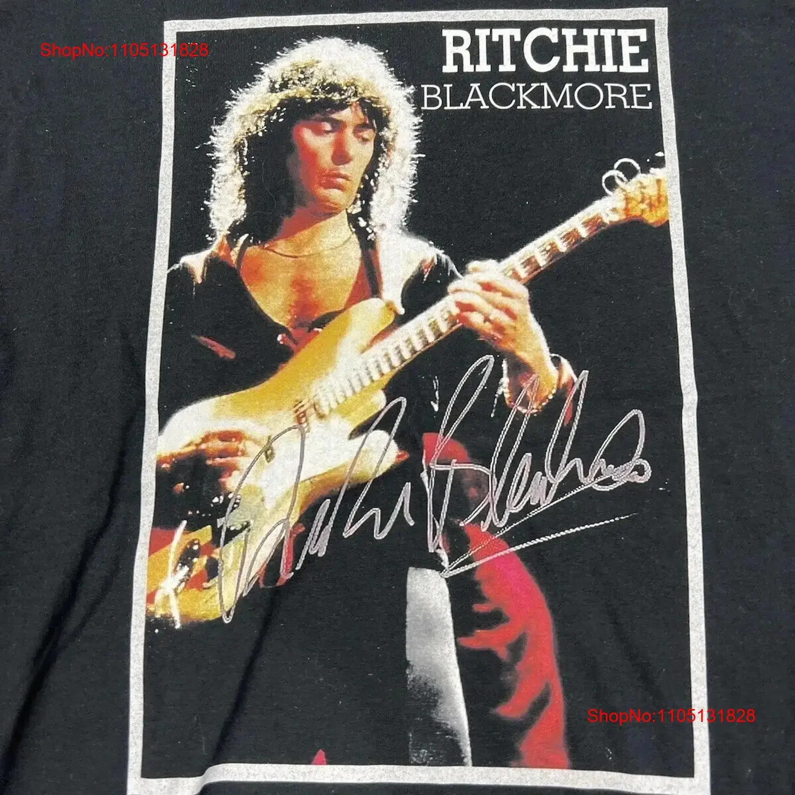 Vintage arco-íris ritchie blackmore t camisa bo1708 vintage lavado confortável topo para uso diário esticado roupas de grife