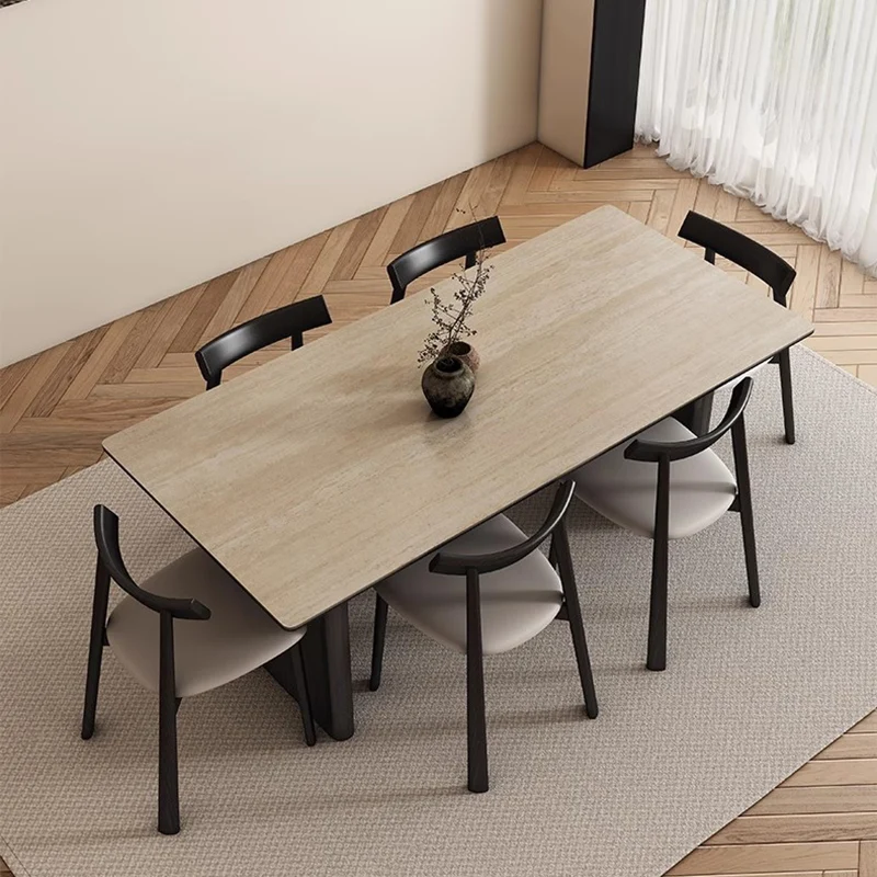 Unique Luxury Dining Table Waterproof Oilproof Living Room Dinning Tables Modern Nordic Rectangular Mesas De Comedor Furniture