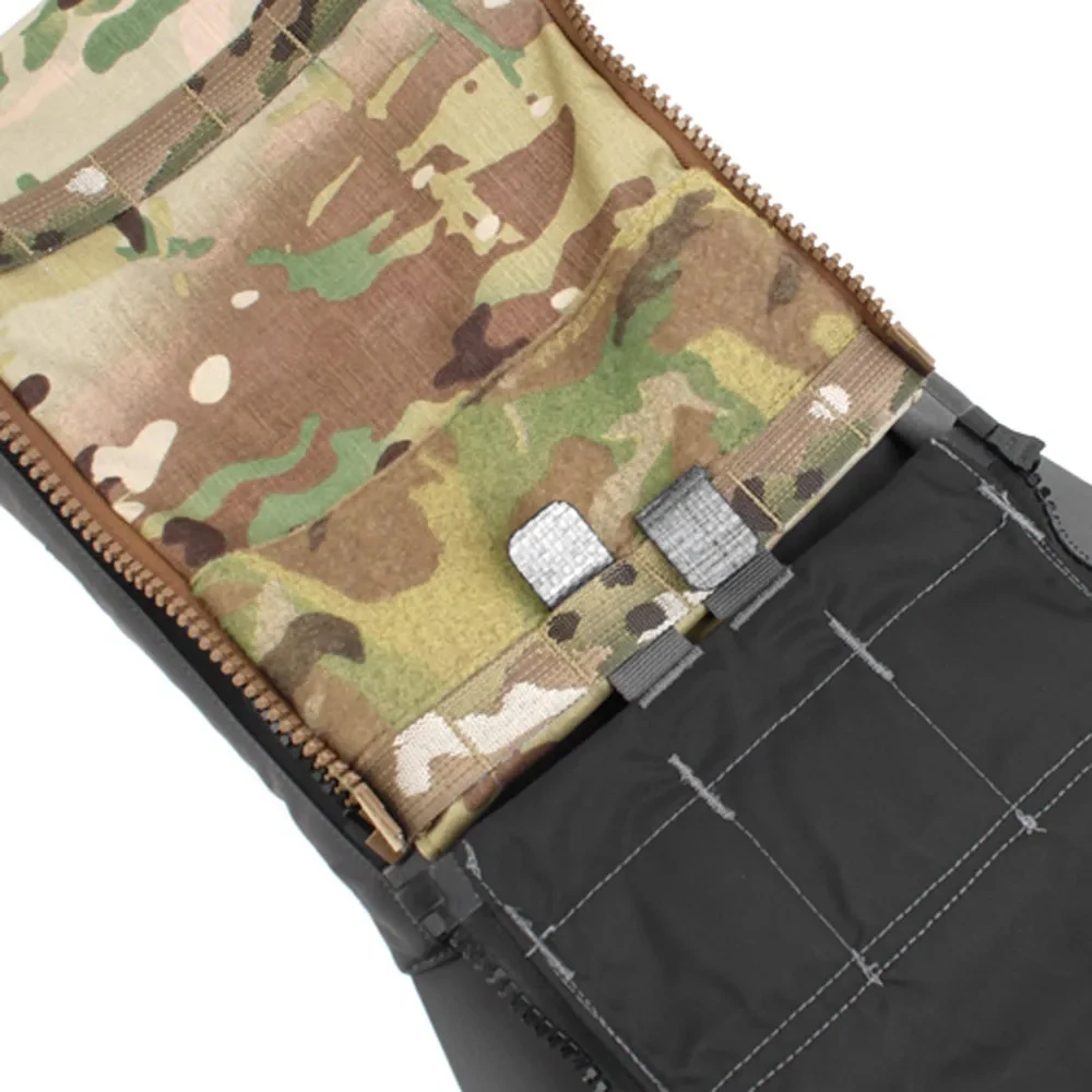 Tactical FC PC V5 Back Panel Water Bag Vest Plate Carrier Hydration Pouch Multi-purpose Double Zipper Bag