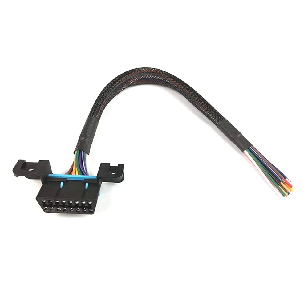 30 cm Best quality OBD2 Male to Dual Female Elbow Extension Cable with 16pins Available to Connected 1 IN 2 Converted OBD 2