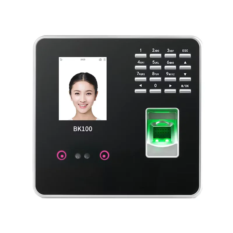 ZKT BK100 Portable Biometric Time Attendance System with Fingerprint & Face Recognition 2.8inch HD Color USB TCP/IP Employee Rec