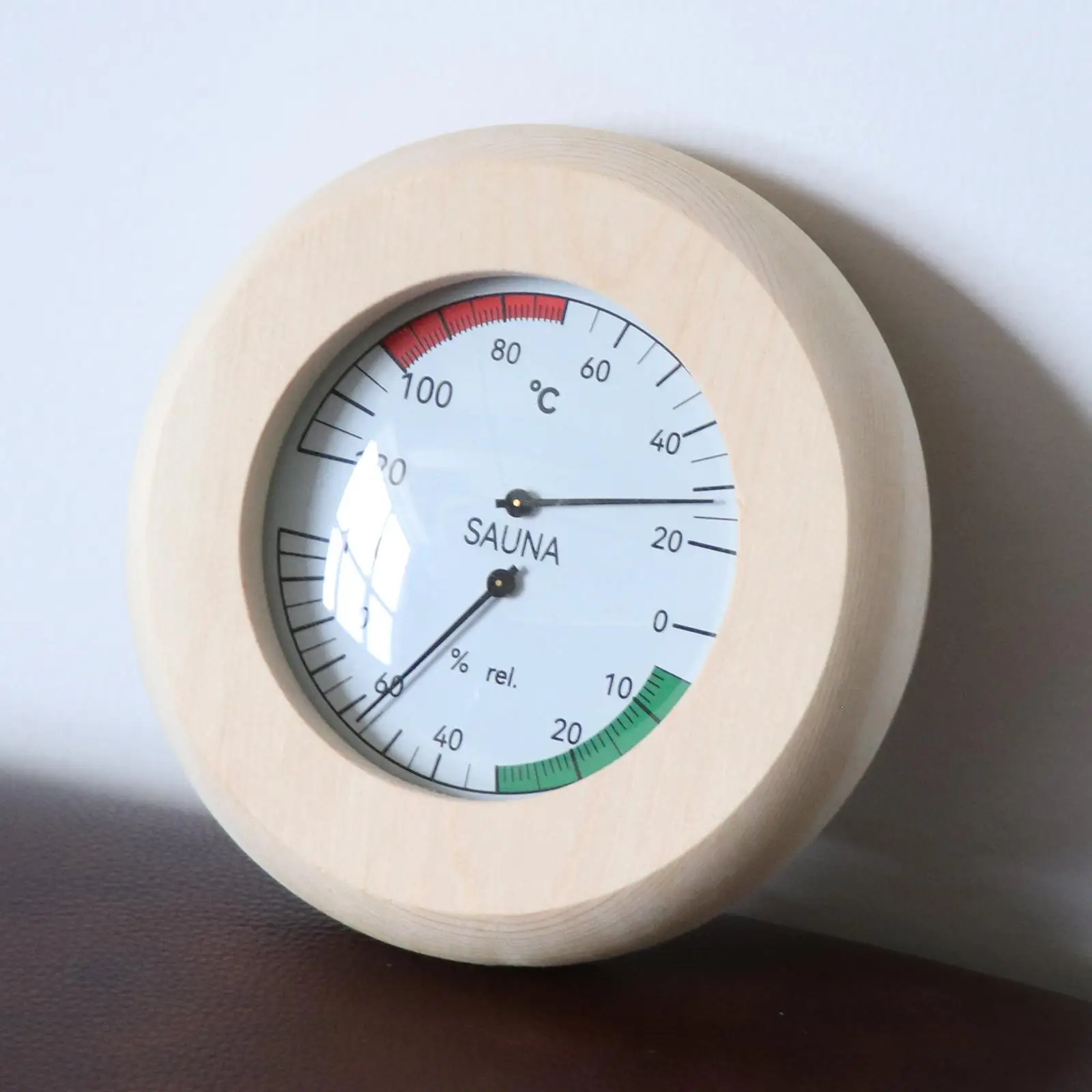 

Круглый цифровой деревянный гигротермограф для сауны, термометр и гигрометр