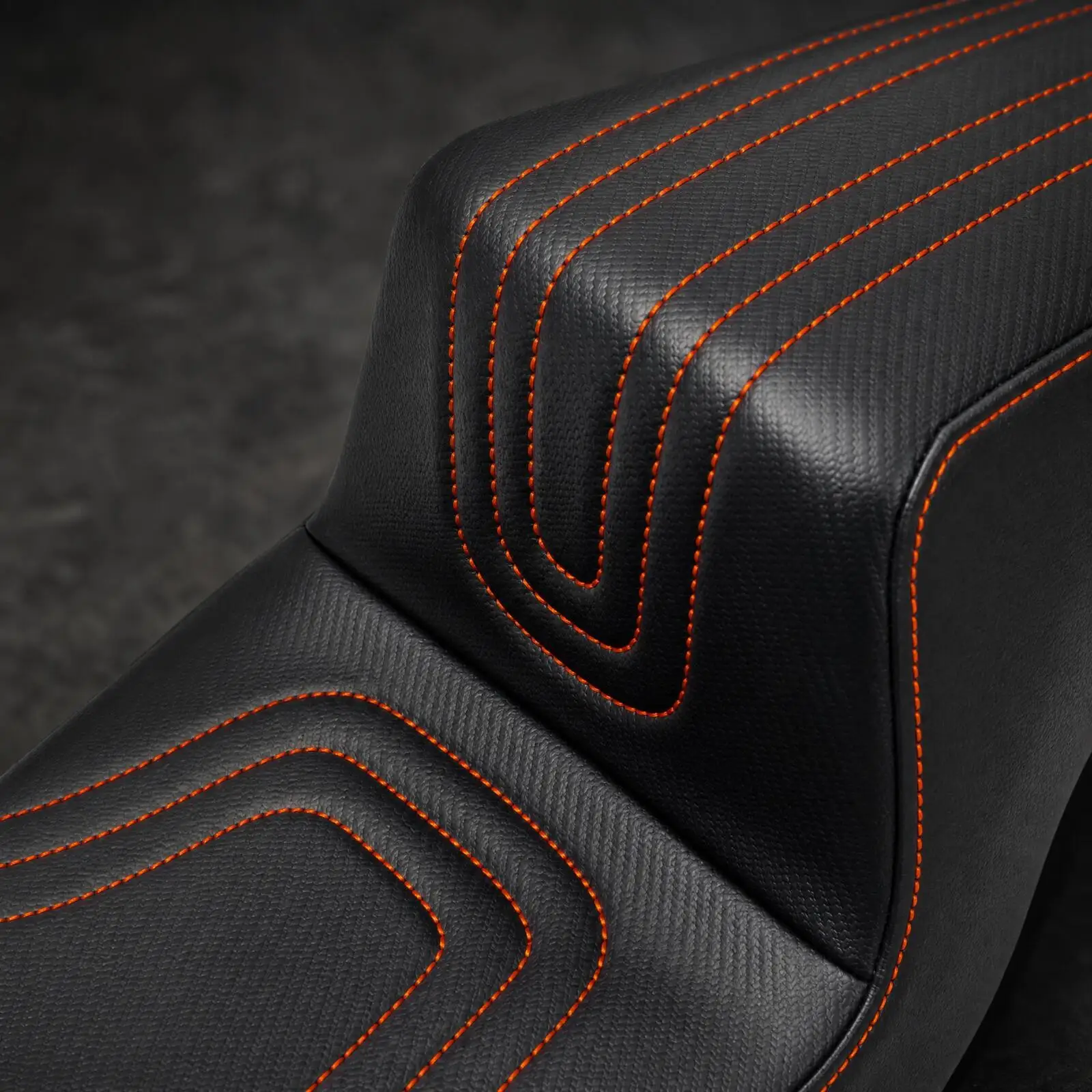 Comfortable Motorcycle Backrest Pad for Cruiser Seats with PU Leather Cover Metal Base Long Distance Riding