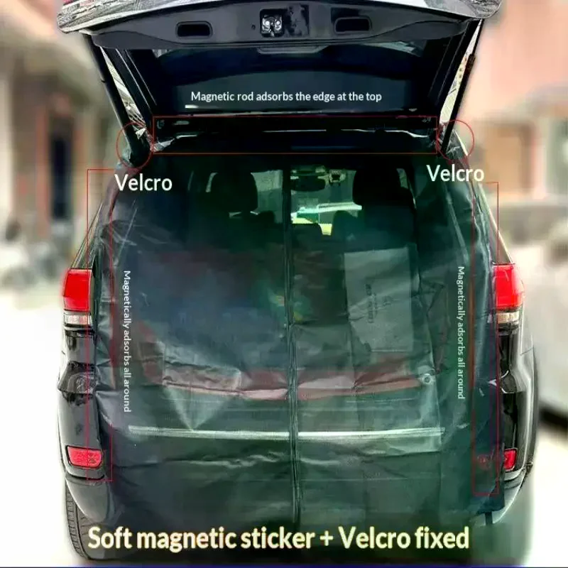 RV Tailgate Door Magnetic Mosquito Fly Screen Net: T5/6 Transporter Motorhome Caravan Camper Van