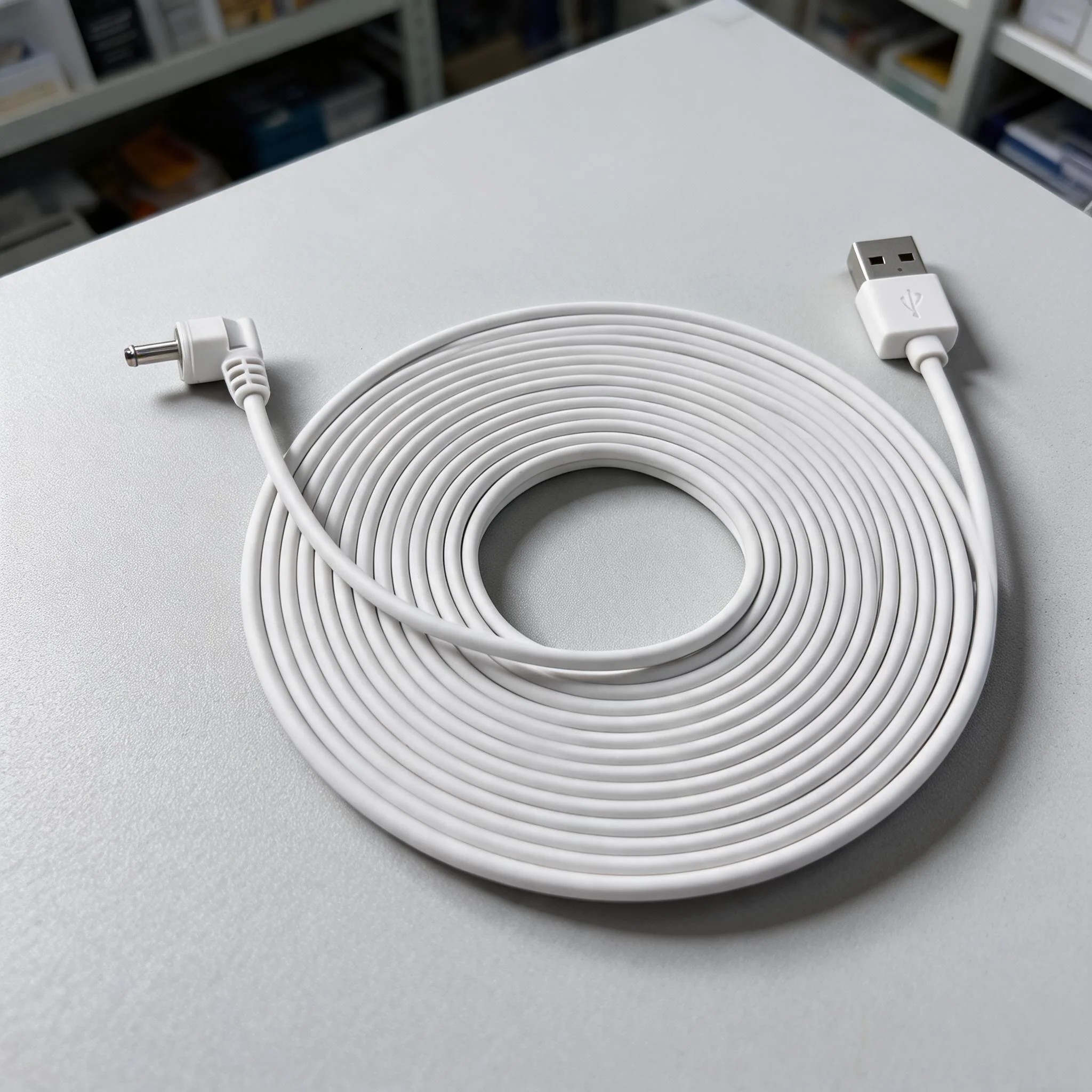 1pc Ring Charging Cable 7.6m DC Type-C Compatible With Ring Ring Camera For Spotlight Cam  Accessories Easy To Use