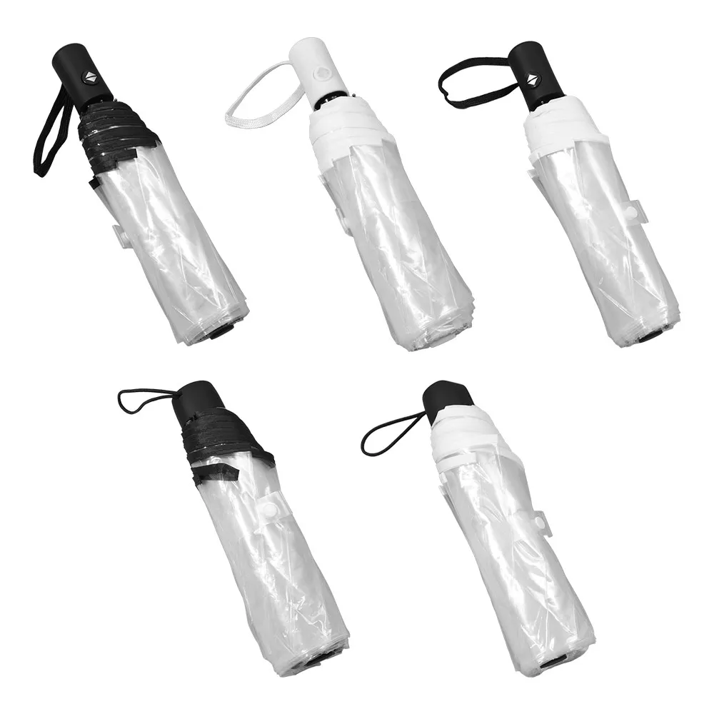 Windproof Transparent Automatic Umbrella Rainproof Anti Wind Clear Rain Umbrella Clear Portable Folding Sun Umbrella Outdoor