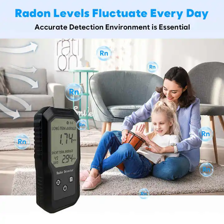 DM120A LCD Display Gas Meter Monitor Radon Detector High Accurate Gas Detector