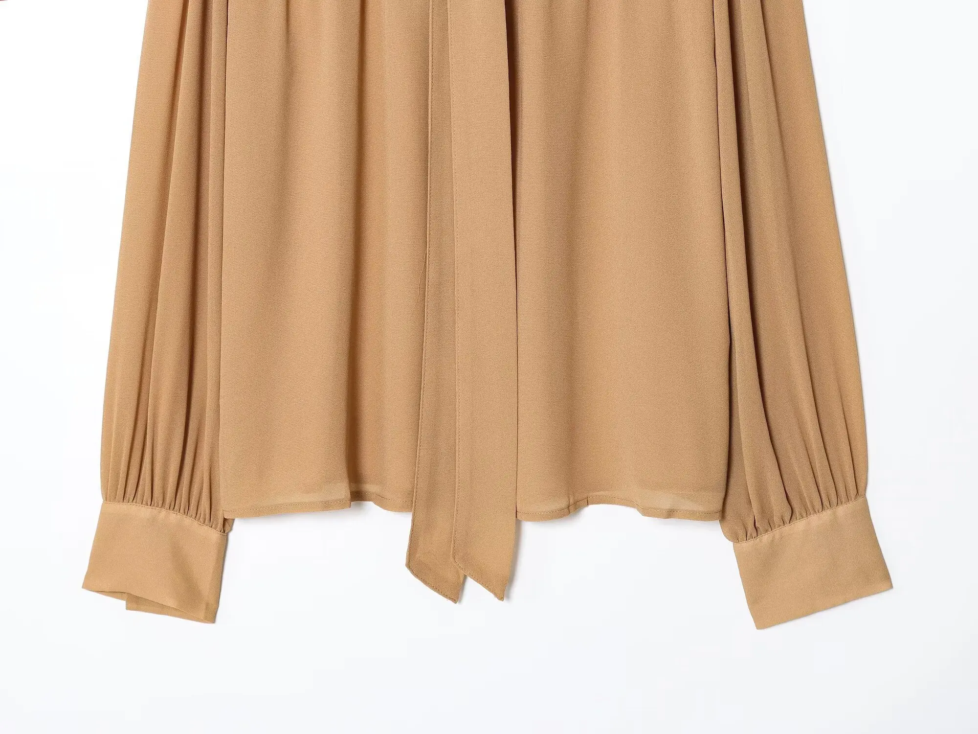 Maxdutti Minimalist Women's Autumn Long-sleeved Shirt French Fashion Elegant Bow Chiffon Shirt Female Blouse Women Tops