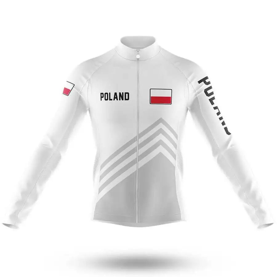 

WINTER FLEECE THERMAL POLAND NATIONAL TEAM ONLY LONG SLEEVE ROPA CICLISMO CYCLING JERSEY CYCLING WEAR SIZE XS-4XL