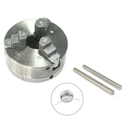 1Set 3 Jaws Manual Lathe Chuck With Tools Accessories 3-Jaw Lathe Chuck Z011 Manual Lathe Chuck 0.5 - 2.6 Inches Outer Diameter