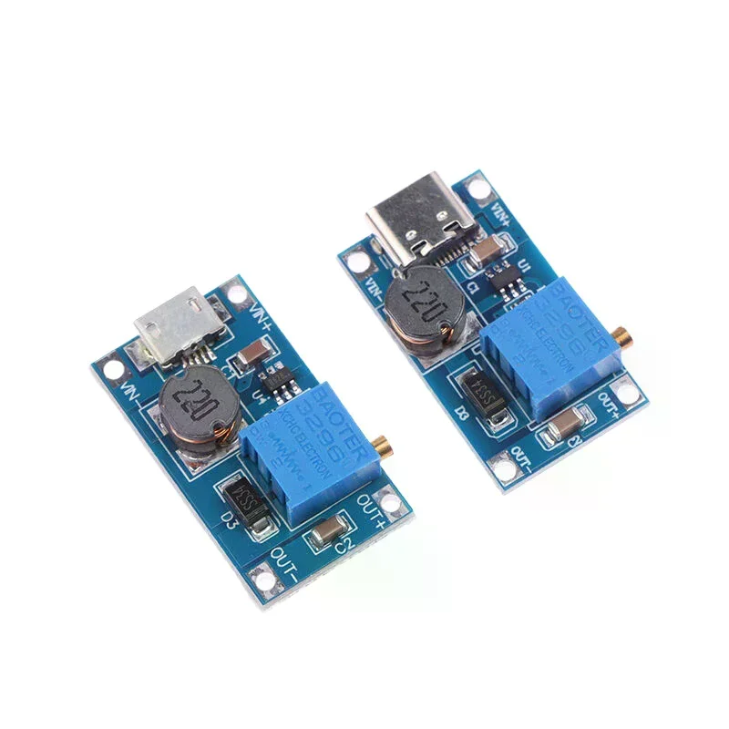 1PC Dc To Dc Step Up Converter Boost Converter Power Module MT3608 Mico Type-C Interface Supply Module DC Voltage Regulator