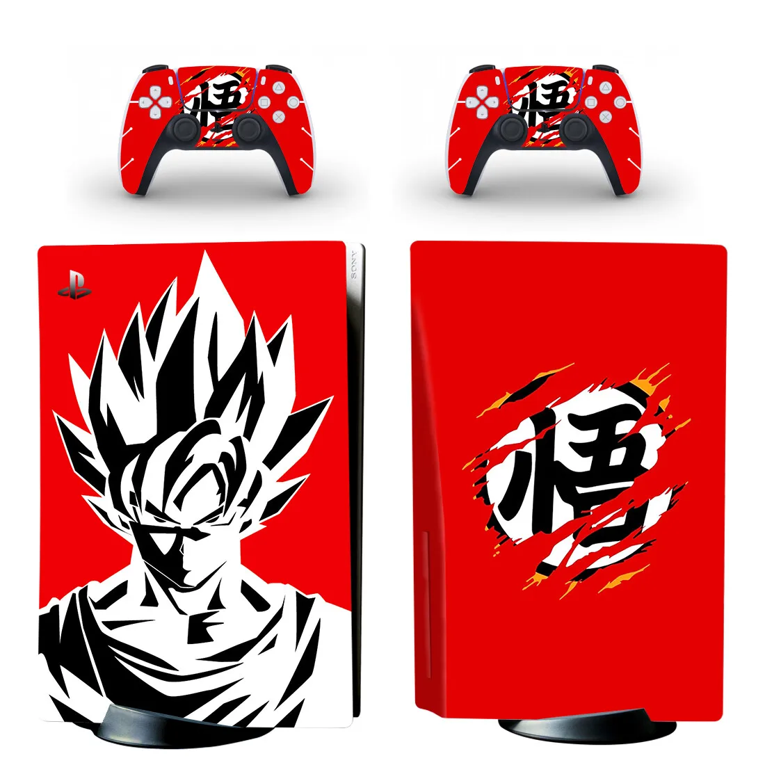 Anime Ultra Instinct Goku PS5 Disc Skin Sticker Decal Cover for Console Controller PS5 Standard Disk Skin Sticker Vinyl