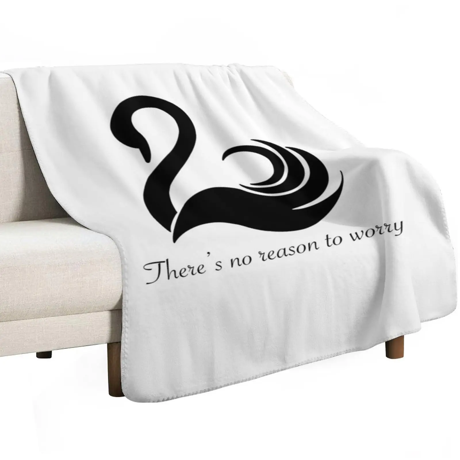 There's No Reason To Worry Quote Throw Blanket Heavy Polar Plush Luxury Thicken Vintage Comforter Blankets