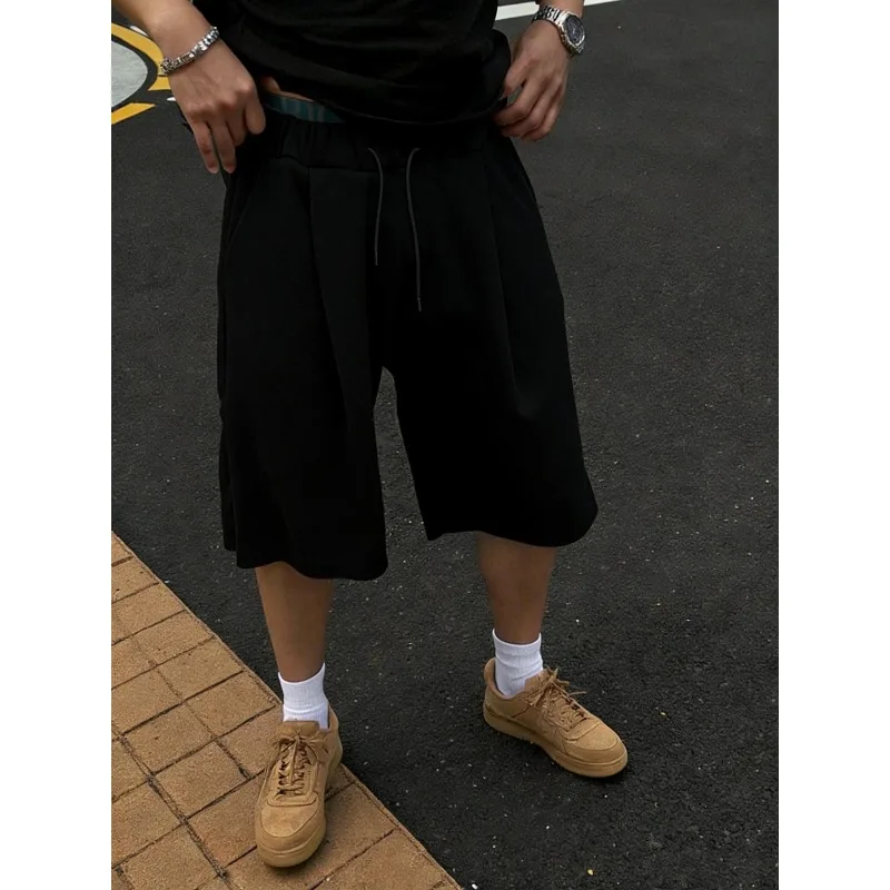 

Мужские однотонные шорты с карманами, универсальные шорты на любой сезон, свободный крой оверсайз для фитнеса и спорта, унисекс