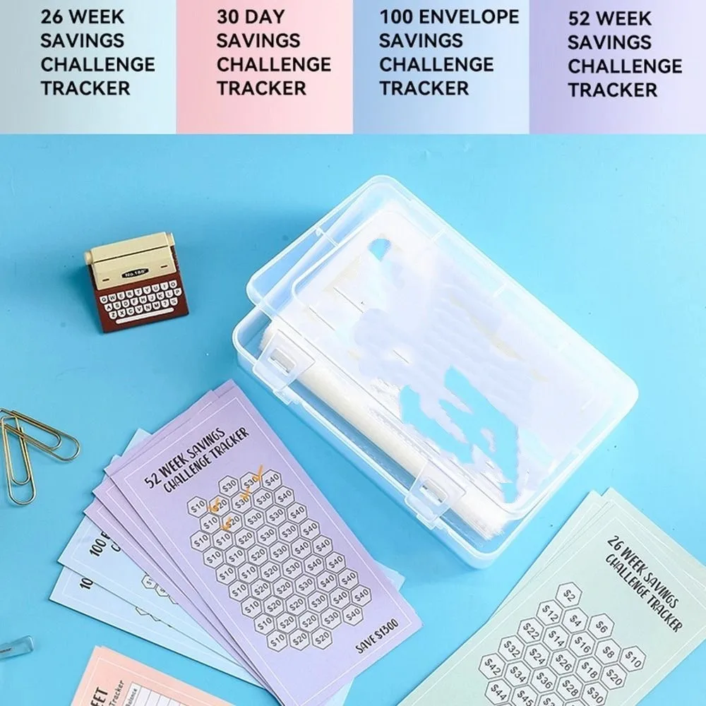 

100Pcs Creativity Money Saving Envelopes Kit Cash Challenge Cash Envelopes 100 Envelope Challenge Box Set