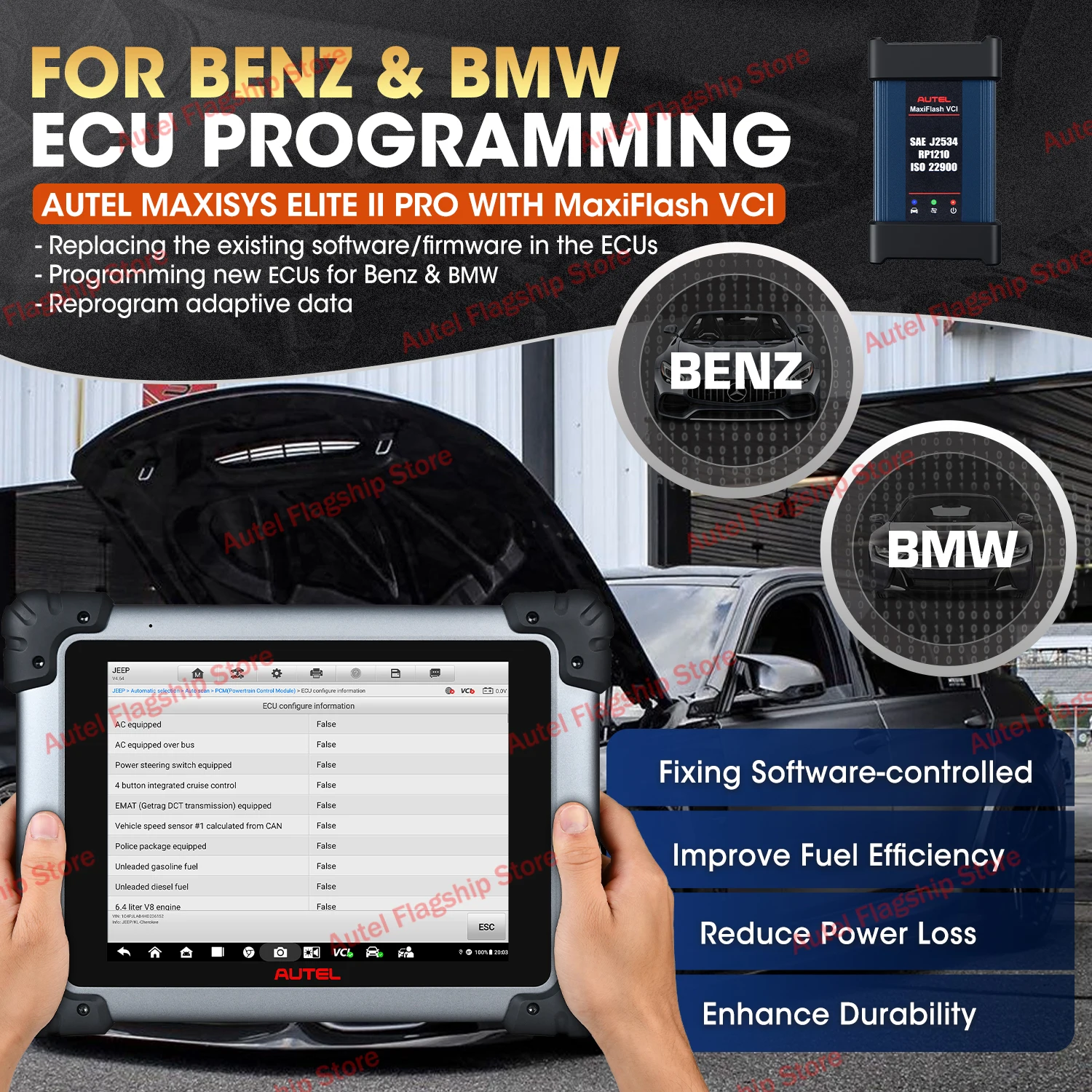 أداة تشخيص السيارة Autel Maxisys Elite II Pro J2534 ECU برمجة ECU محرك ترميز TruSpeed CAN FD/DoIP PK MK908P Elite 2 #4