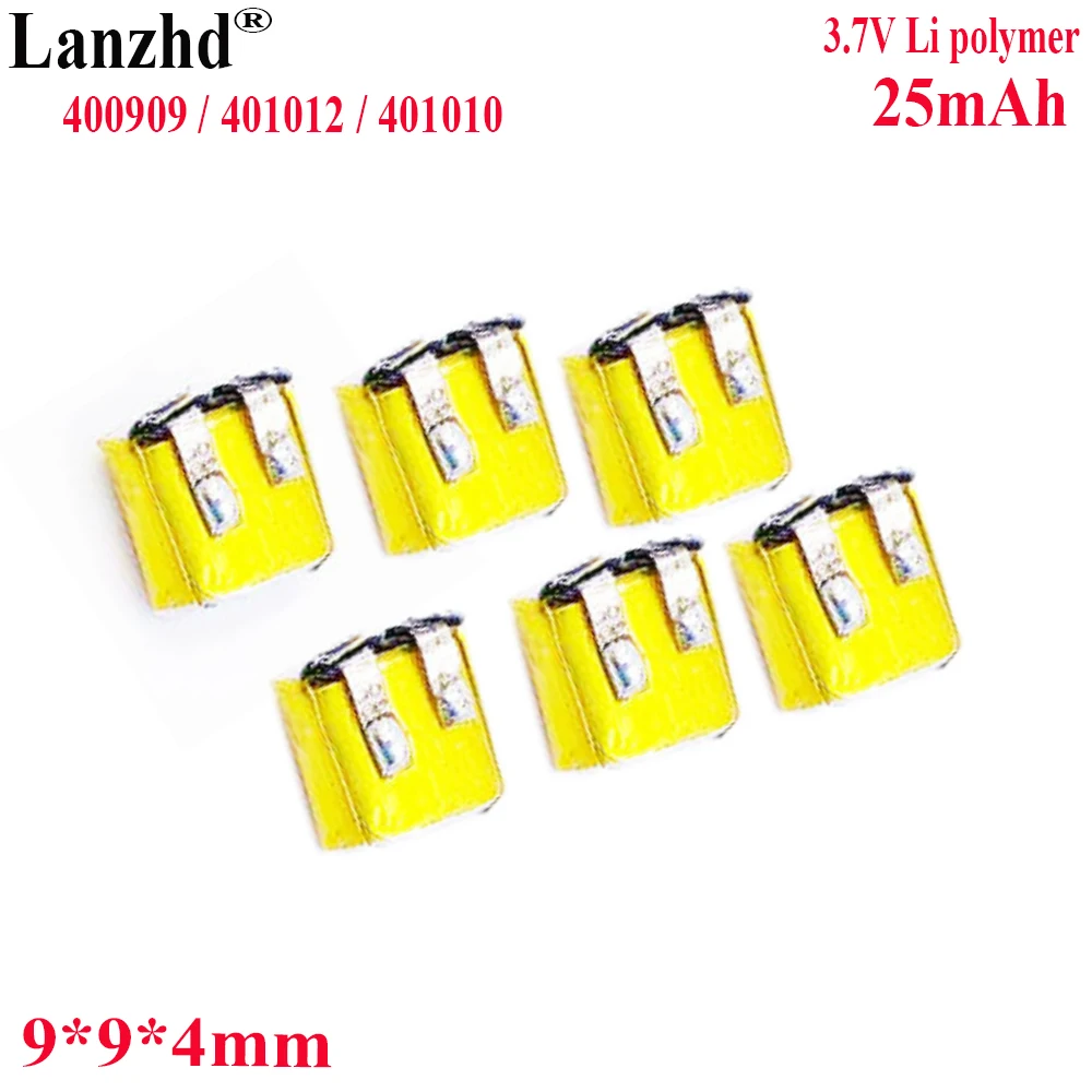 

3.7V Li Polymer 400909/401012/401010 lithium battery For Smart wristband watch TWS ear Bluetooth headset Beauty