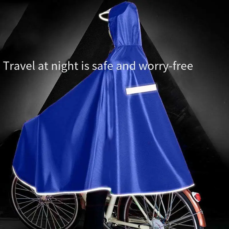 Cycling Raincoats Thicker Hooded Water-proof Wind-proof Long Poncho Universal Rain Cape Protective Bicycle Safe Scooter Cover