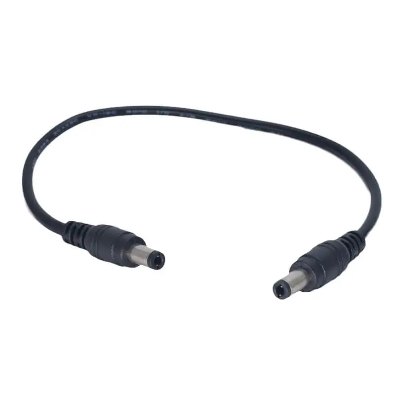 DC5.5*2.1mm Male to Male DC Power Cable 0.3mm² 30cm Cord for CCTV Camera LED Lighting Router Audio Device