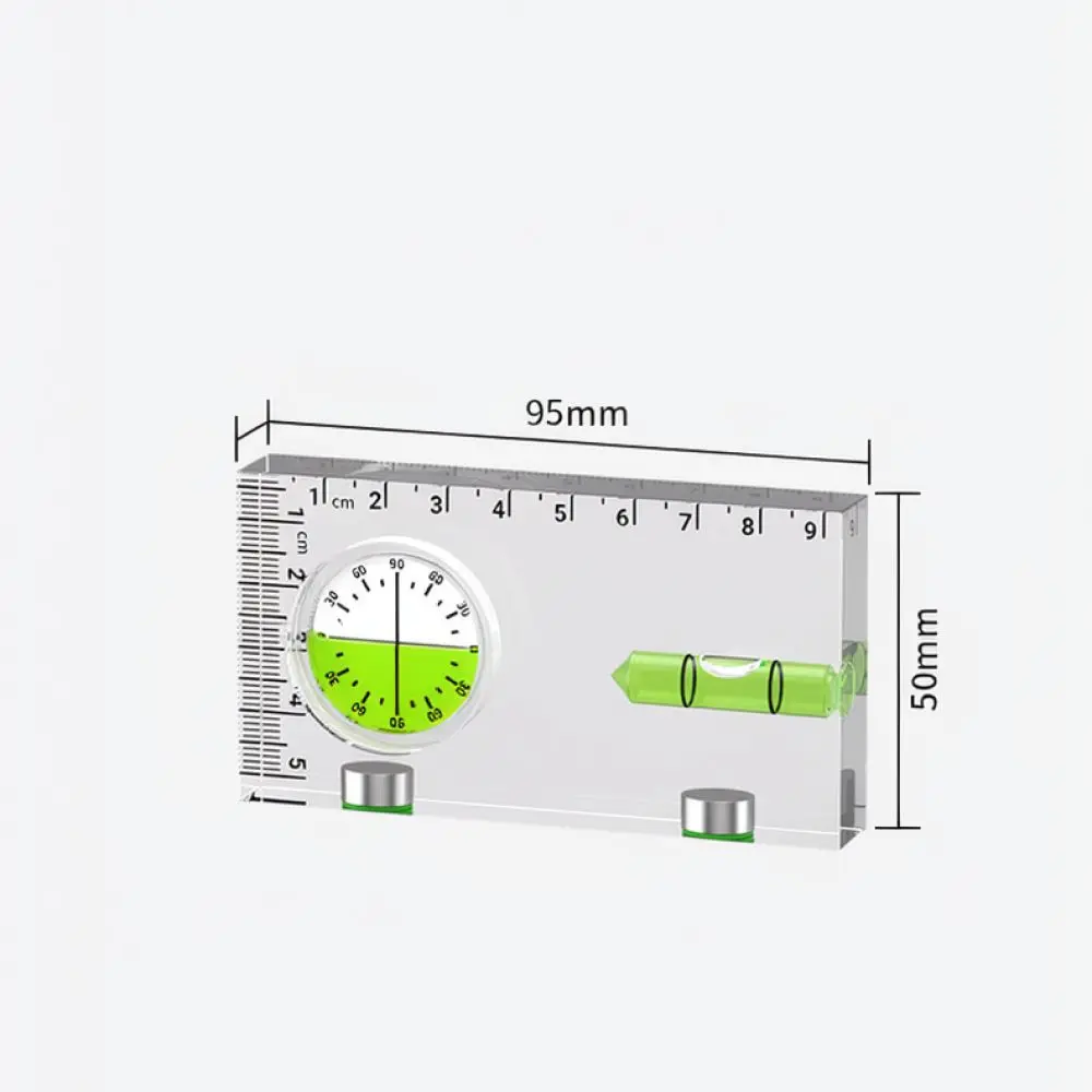 For Kasilo Acrylic Magnetic Spirit Level Gauge Mini Bubble Measuring Tool Accurate Horizontal Vertical Alignment Device