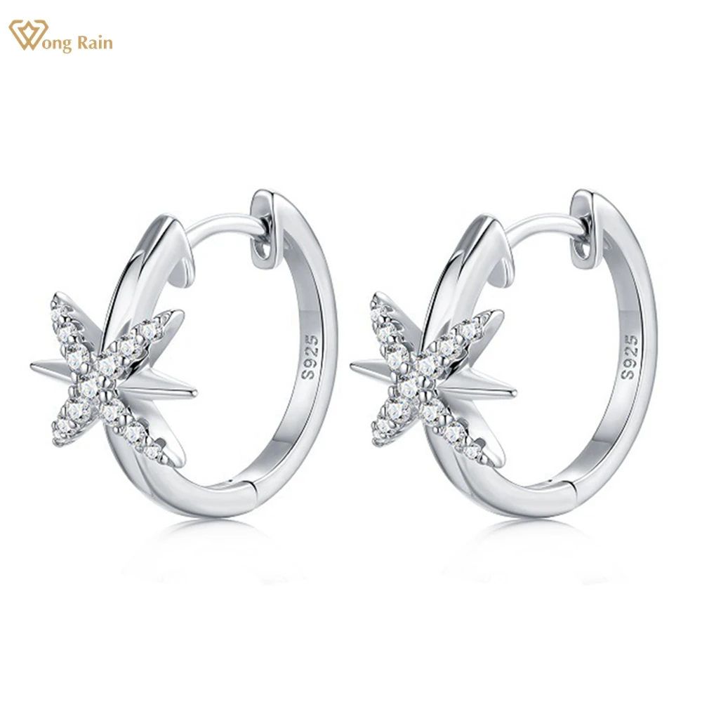 

Wong Rain 100% стерлинговое серебро 925 пробы VVS1 3EX D Цвет Настоящие муассанитовые бриллианты Драгоценный камень Серьги-кольца со звездами Изящные ювелирные изделия оптом