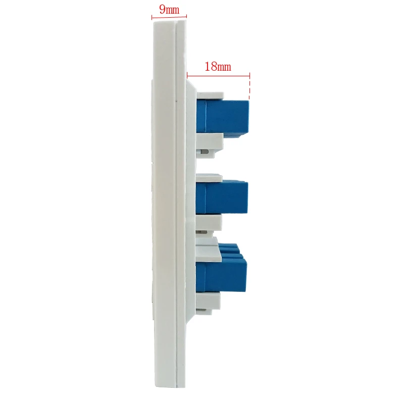6 ポート SC UPC 光ファイバーソケットフェイスプレートパネル 6 プラグ SC-SC メスパススルーコネクタ壁コンセント